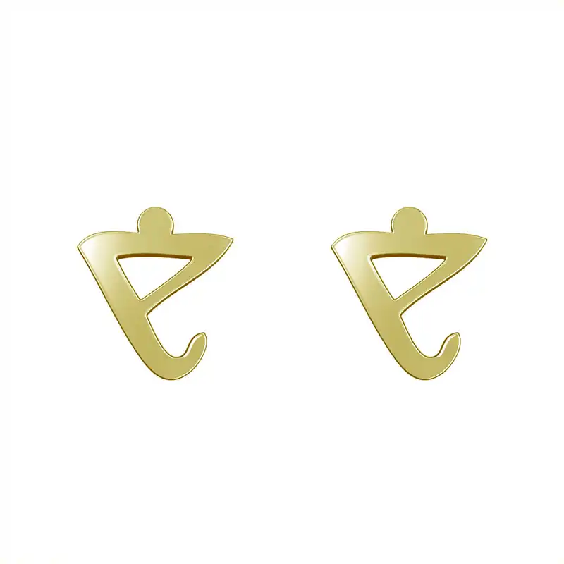 گوشواره طلا 18 عیار زنانه مدوپد مدل هندسی کد GA1-16083