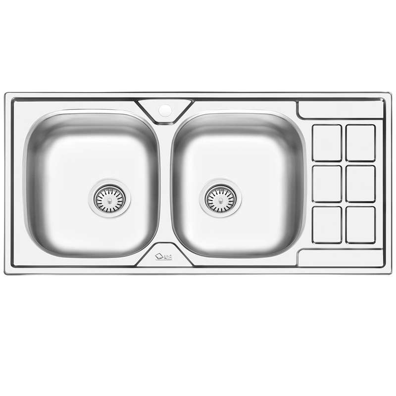سینک ایلیا استیل مدل 4053L توکار سایز 50 × 100 سانتی متر