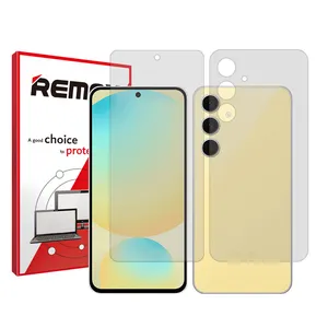 Remax Resistant model transparent screen protector suitable for Samsung Galaxy M55 mobile phone along with the back protector