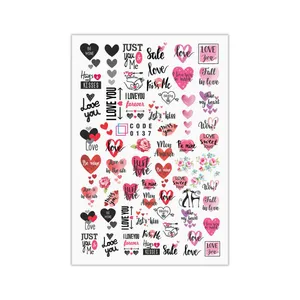 برچسب لنز ناخن مدل عشق کد 137