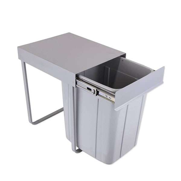 سطل زباله کابینتی مدل کشویی تک قلو40lit