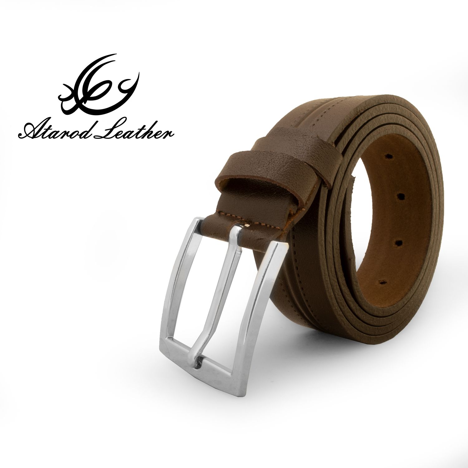 کمربند مردانه چرم عطارد مدل چرم طبیعی گاومیش کد B59 -  - 4