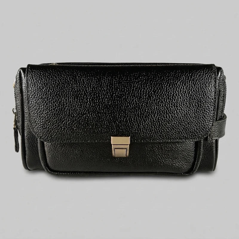 کیف دستی و دوشی مردانه چرم طبیعی مدل QZ-HB-002