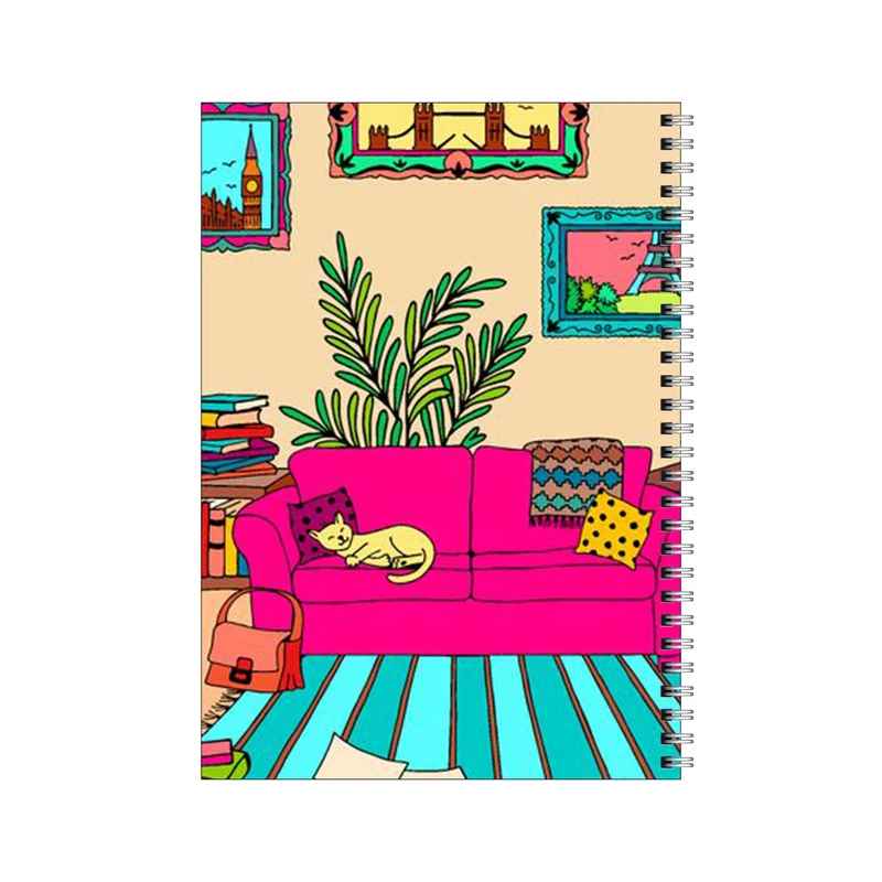 دفتر مشق 80 برگ بامبیلیپ طرح اتاق نشیمن  کد 0465940
