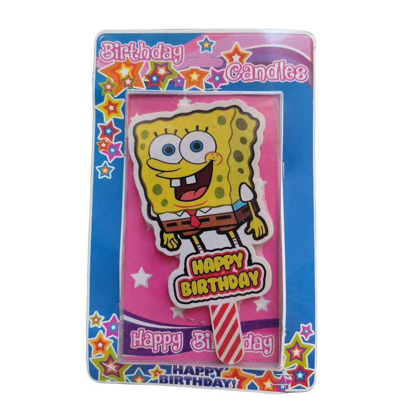 شمع تولد طرح باب اسفنجی