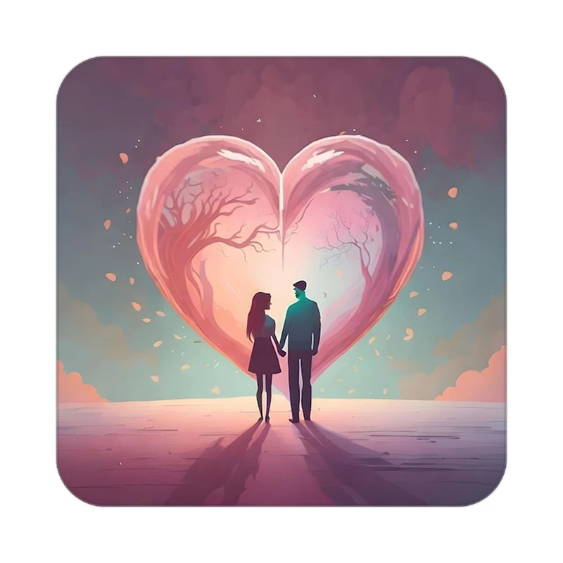 زیر لیوانی کاکتی مدل عاشقانه کد mp13166