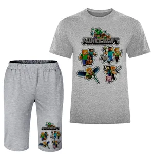 ست تی شرت و شلوارک مردانه مدل ماینکرفت A206