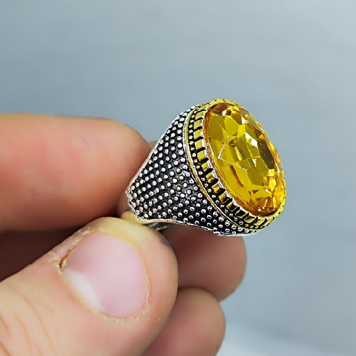 انگشتر مردانه مدل سیترین کد 6100