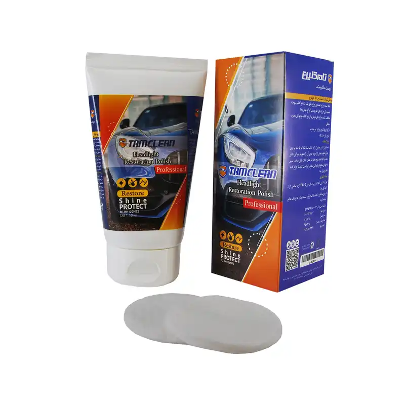 پولیش شفاف کننده چراغ خودرو تام کلین مدل TC-RH120N72 حجم 120 میلی لیتر