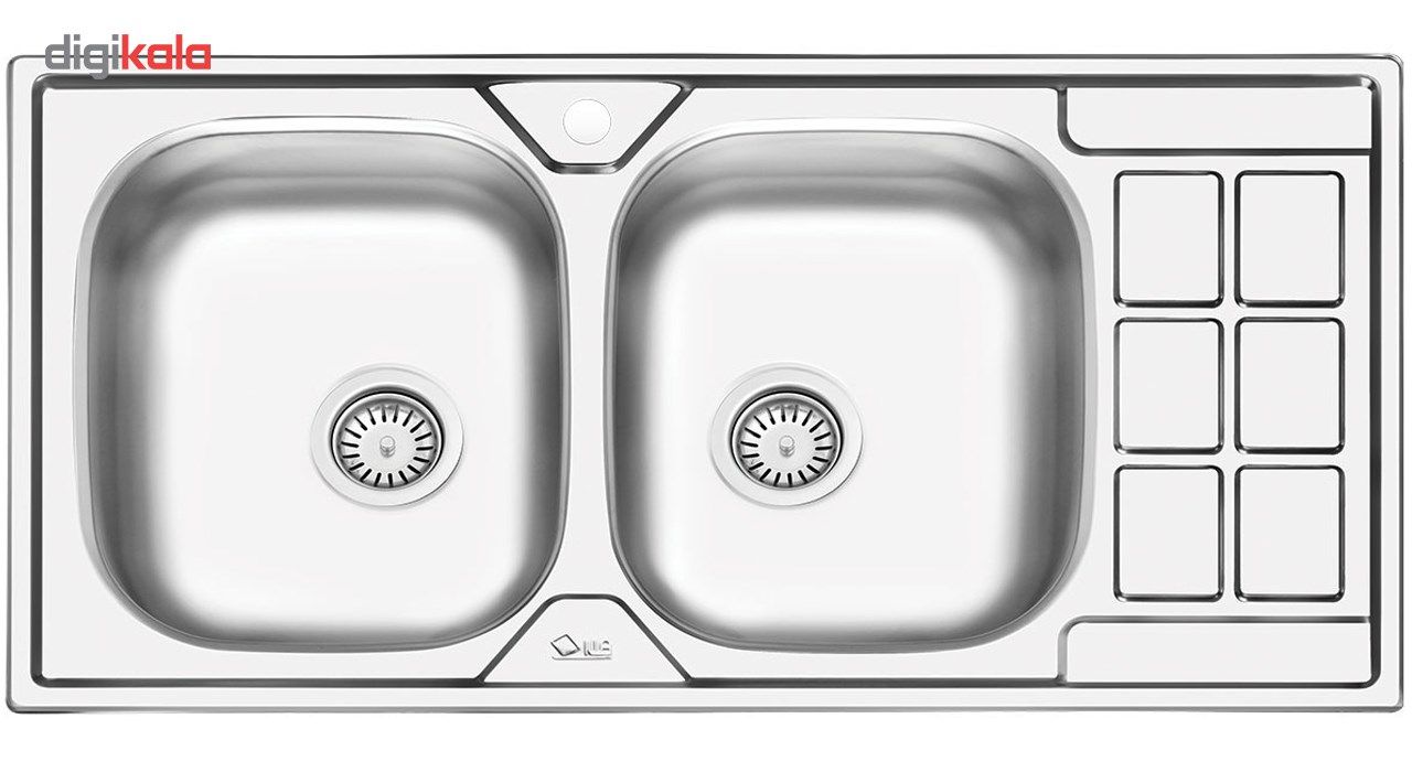 سینک ایلیا استیل مدل 4053L توکار سایز 50 × 100 سانتی متر main 1 1