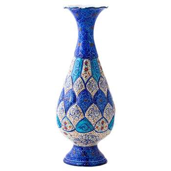 گلدان میناکاری مسی رستا طرح صراحی 15-12-102 ارتفاع 25 سانتی متر