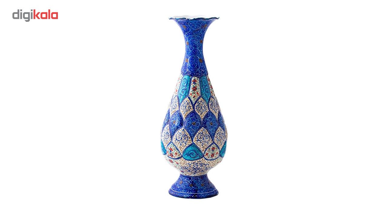 گلدان میناکاری مسی رستا طرح صراحی 15-12-102 ارتفاع 25 سانتی متر main 1 1