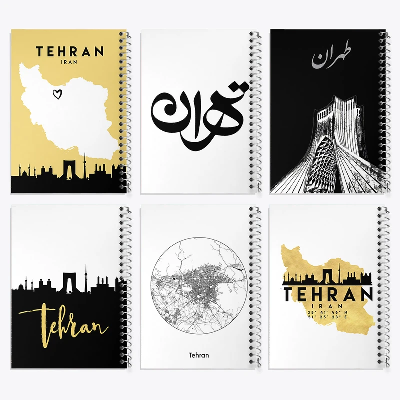 دفتر مشق 50 برگ خندالو طرح تهران کد 917 مجموعه 6 عددی