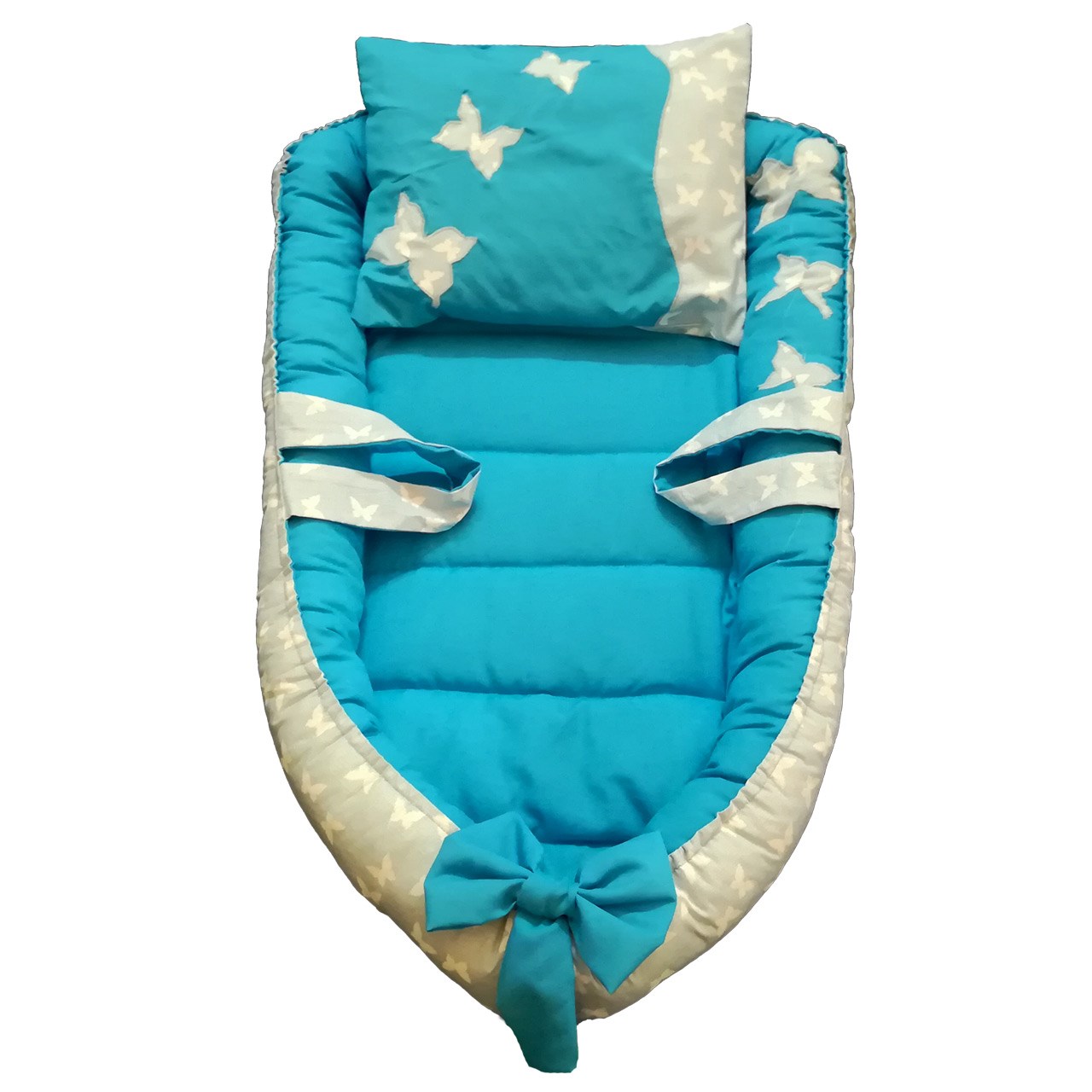 تشک لبه دار 2 تکه خواب نوزادی مدل پروانه آبی