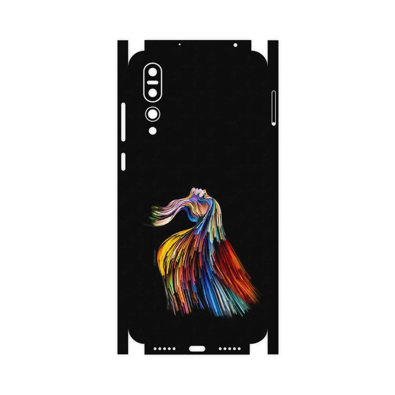 برچسب پوششی ماهوت مدل Rainbow Hair Digital Art-FullSkin مناسب برای گوشی موبایل هوآوی P20 Pro