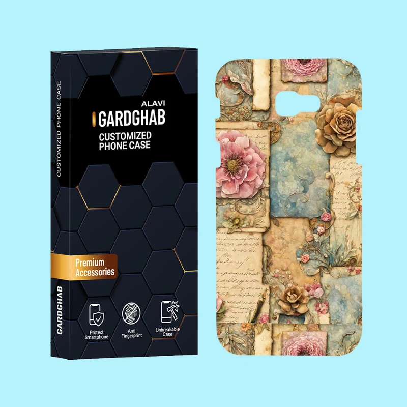 کاور گارد قاب علوی مدل گل مناسب برای گوشی موبایل سامسونگ Galaxy A720 / A7 2017