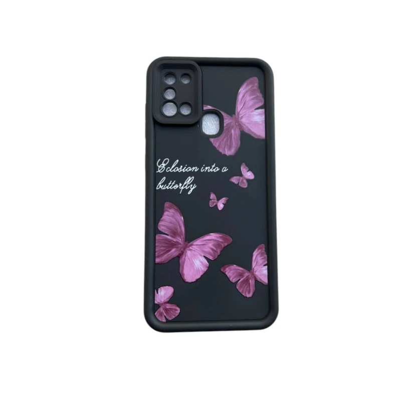 کاور مدل سولید طرح پروانه رویایی کد an011 مناسب برای گوشی موبایل سامسونگ Galaxy A21 S 