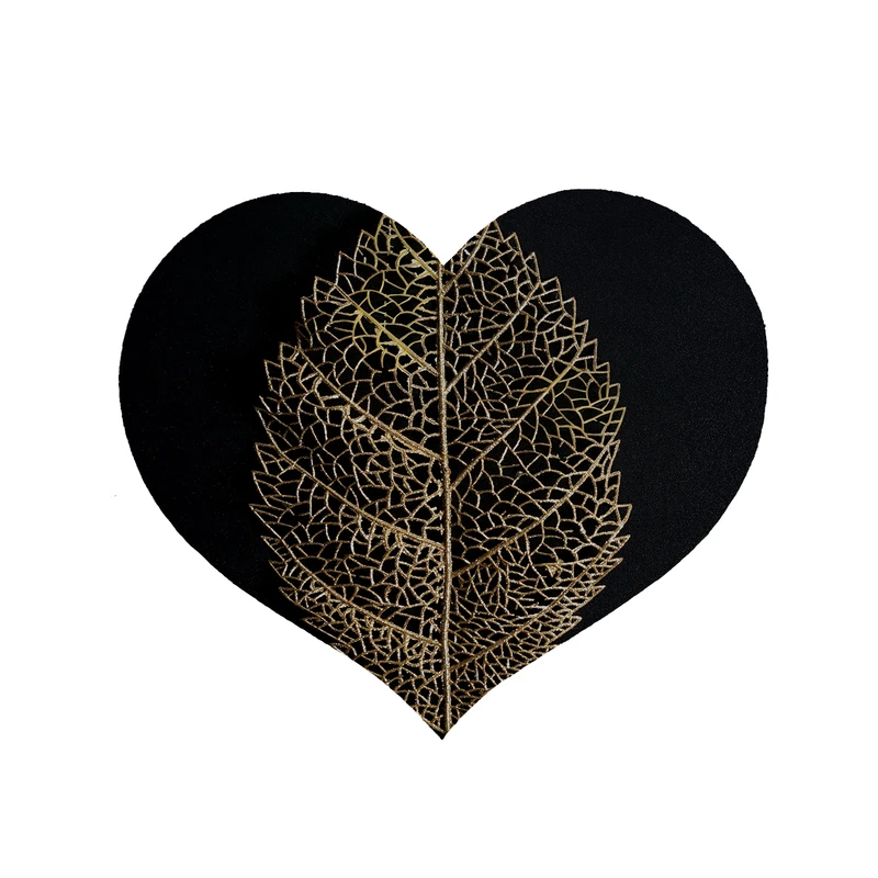 پادری مدل قلب طرح برگ کد 8932 سایز 90x90 سانتی متر