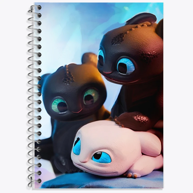 دفتر زبان 50 برگ خندالو مدل دو خط طرح اژدها سواران کد F8310