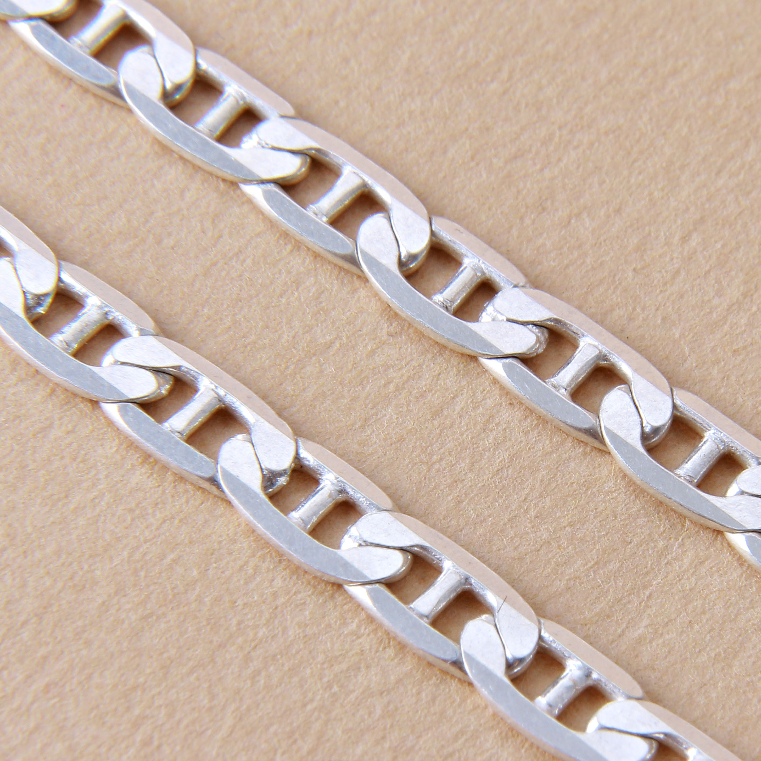 زنجیر نقره مردانه بازرگانی میلادی کد ZR_006