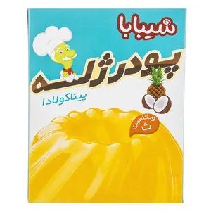پودر ژله پیناکولادا شیبابا مقدار 100 گرم