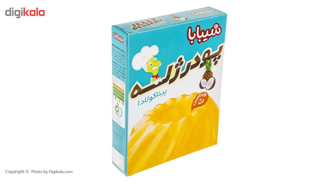 پودر ژله پیناکولادا شیبابا مقدار 100 گرم