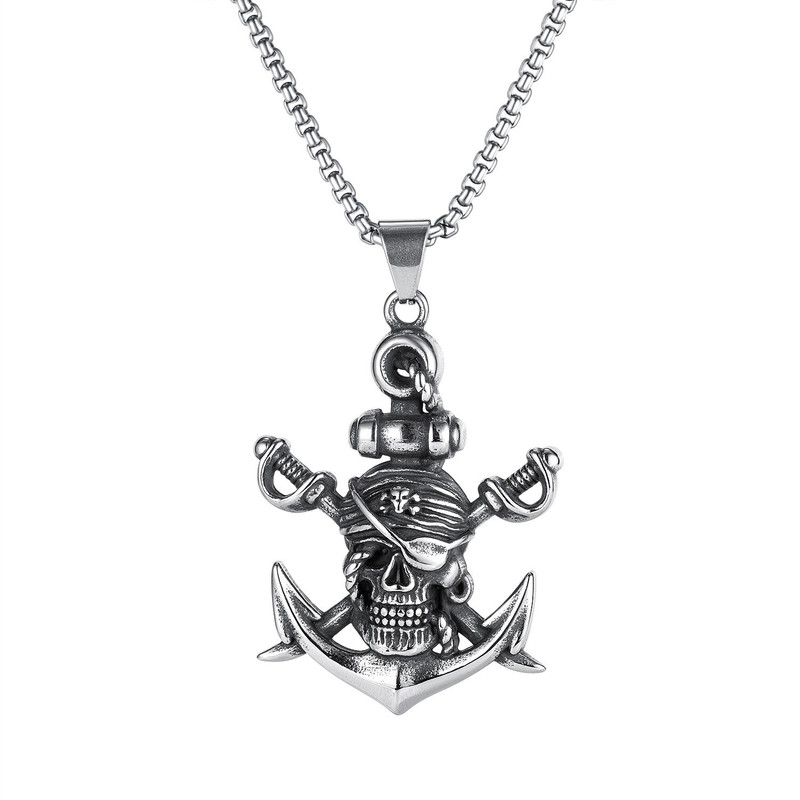 گردنبند مردانه گالری شمرون مدل لنگر کد NEC692B0