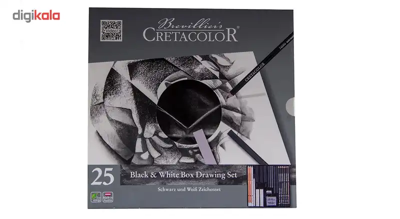 ست طراحی سیاه و سفید کرتاکالر مدل 40026