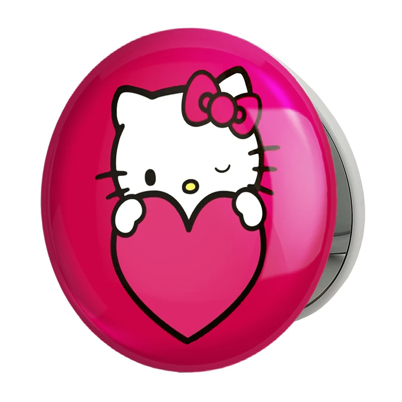 آینه جیبی خندالو طرح هلو کیتی Hello Kitty مدل تاشو کد 2491 