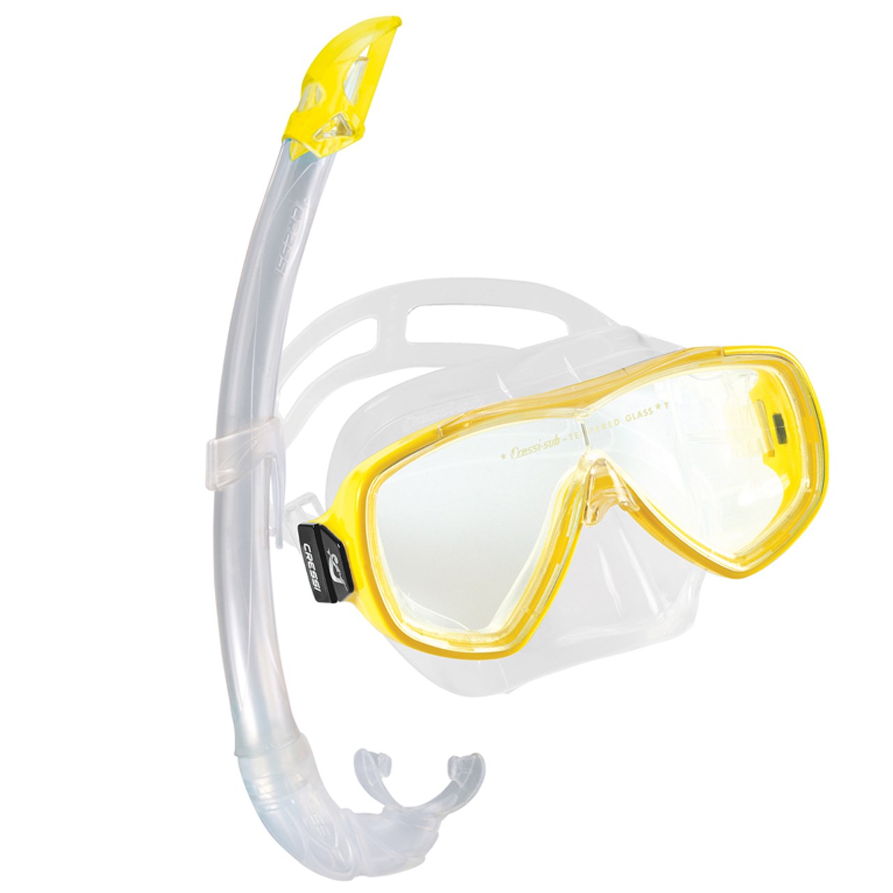 مجموعه ماسک و اسنورکل کرسی مدل Onda Mare Yellow