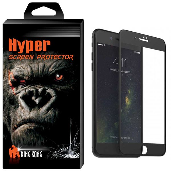محافظ صفحه نمایش شیشه ای Fullcover کینگ کونگ مدل Hyper Protector مناسب برای گوشی اپل آیفون 7/8 محافظ صفحه نمایش شیشه ای Fullcover کینگ کونگ مدل Hyper Protector مناسب برای گوشی اپل آیفون 7/8