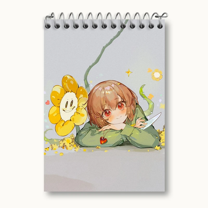 دفتر یادداشت 50 برگ خندالو مدل بازی آندرتیل (Undertale) کد 31751