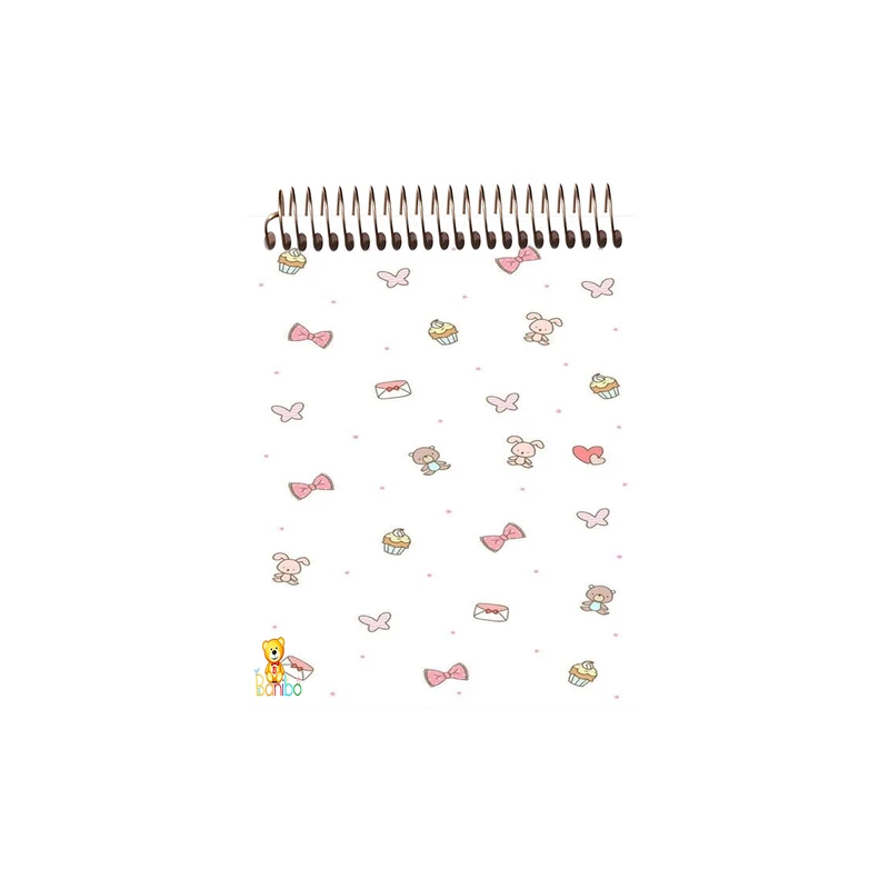 دفتر نقاشی 50 برگ بانیبو مدل خرس و پاپیون کد 1053