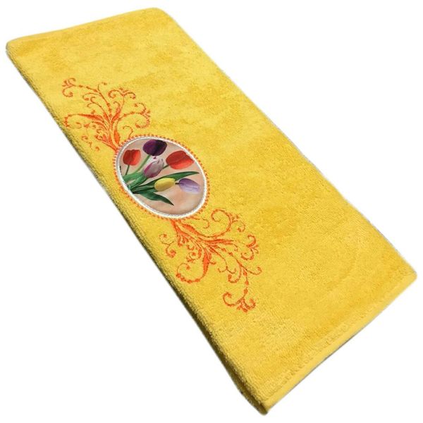 حوله دستی مدل لاله سایز 40x80 سانتی متر حوله دستی مدل لاله سایز 40x80 سانتی متر