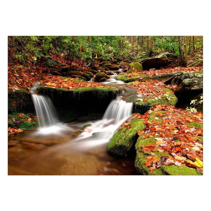 تابلو شاسی ونسونی طرح Twin Cascades سایز 50x70 سانتی متر