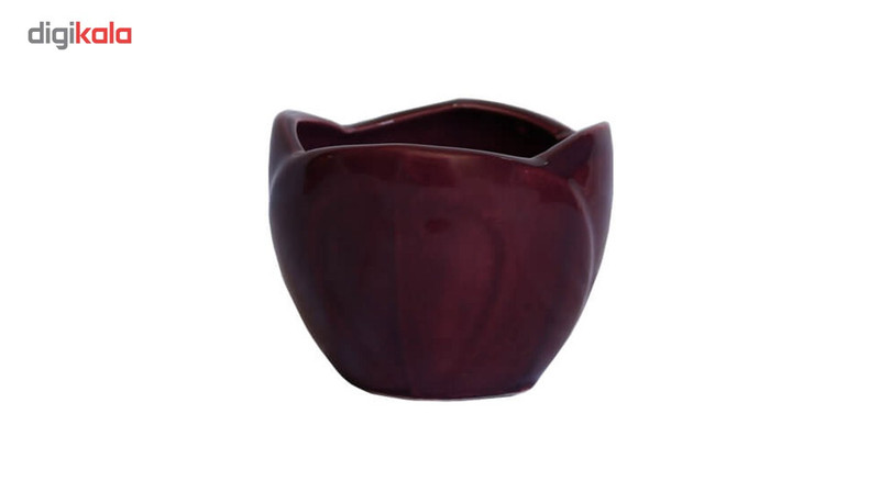 گلدان سرامیکی گلباران سبز طرح گل لاله مدل SL-01 بسته 6 عددی