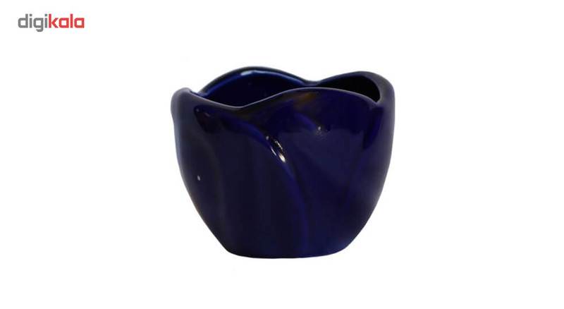 گلدان سرامیکی گلباران سبز طرح گل لاله مدل SL-01 بسته 6 عددی