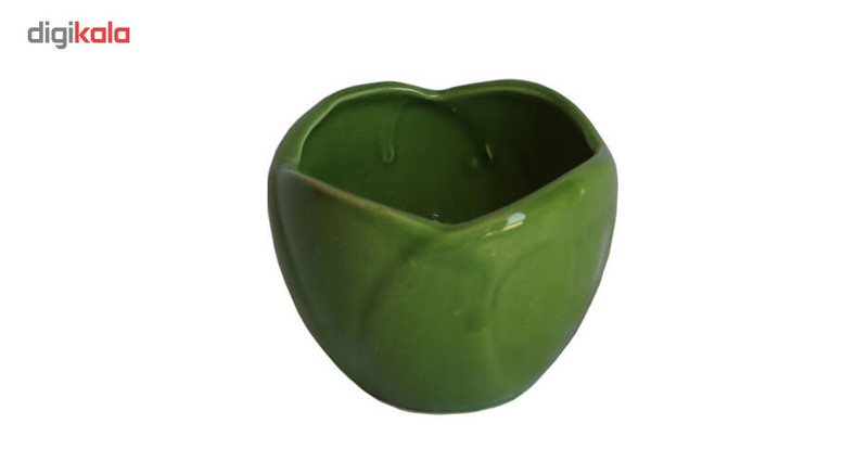 گلدان سرامیکی گلباران سبز طرح گل لاله مدل SL-01 بسته 6 عددی