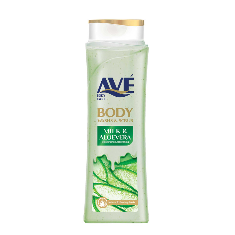 شامپو صورت و بدن اسکراب اوه مدل Milk And AloeVera وزن 380 گرم