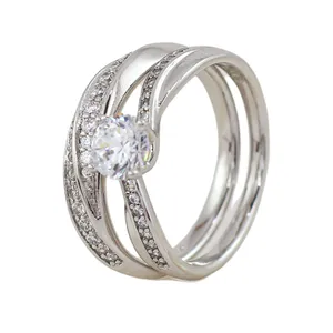 انگشتر زنانه ژوپینگ مدل AAE702 مجموعه دو عددی