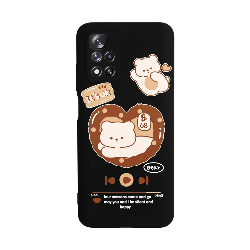 کاور قاب گارد طرح موزیک خرس کد a2758 مناسب برای گوشی موبایل شیائومی Redmi Note 11 5G / Poco M4 Pro 5G