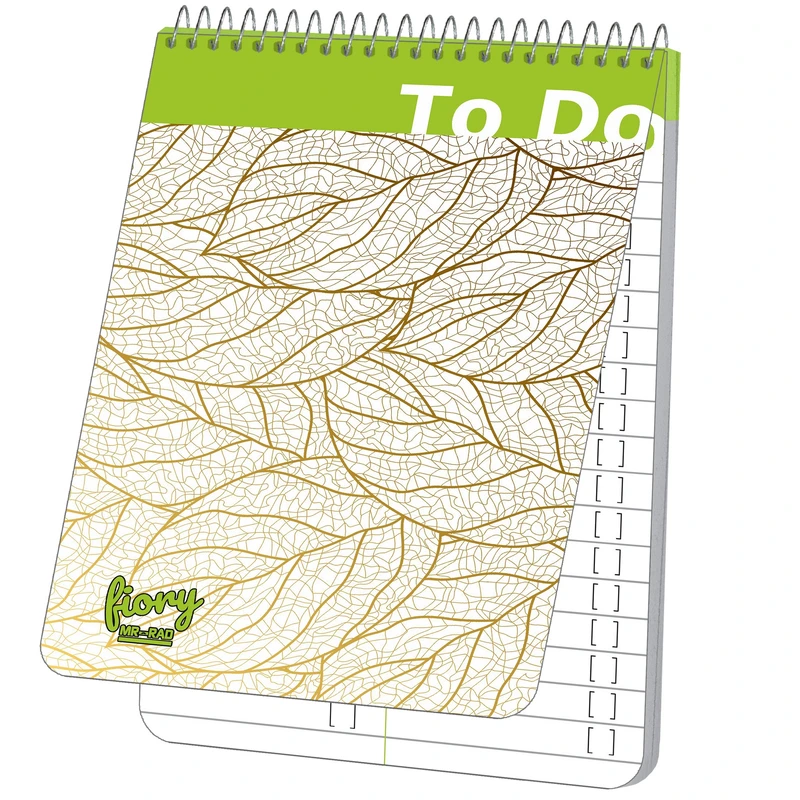 دفترچه یادداشت مستر راد مدل to do list طرح برگ زرین کد fiory 1766