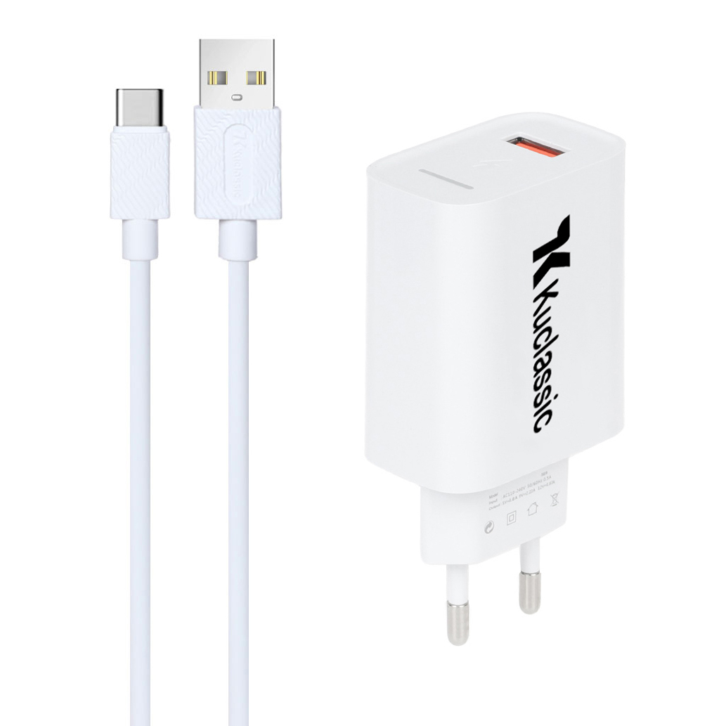 شارژر دیواری 20 وات کوکلاسیک مدل C3 به همراه کابل USB-C