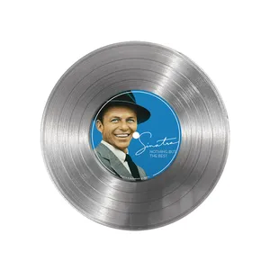 تابلو نیپ آرت طرح دیسک گرامافون مدل 9143 فریم نقره ای