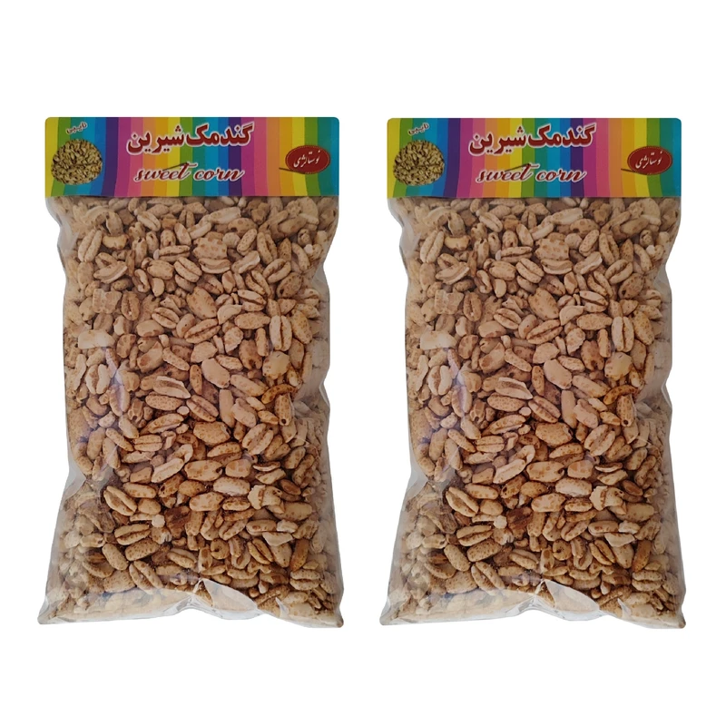 گندمک بو داده و شیرین نایبی - 50 گرم بسته 2 عددی