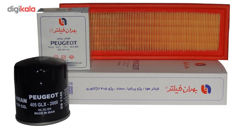 فیلتر هوا و روغن خودرو بهران فیلتر مدل GL1336 مناسب برای پژو پرشیا