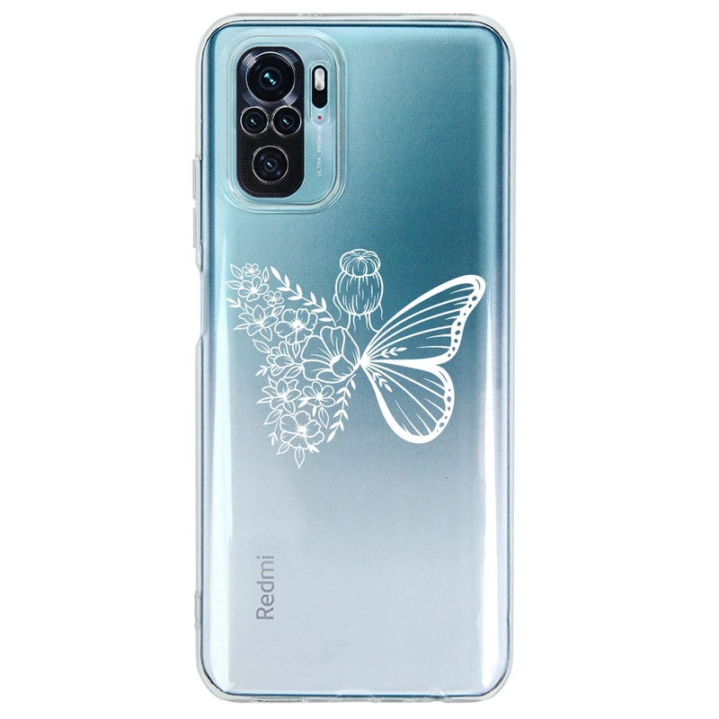 کاور مگافون طرح دختر پروانه ای مدل C53-W مناسب برای گوشی موبایل شیائومی Poco M5s