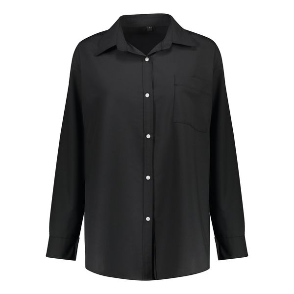 شومیز آستین بلند یقه برگردان زنانه مدل ساده