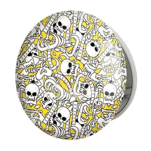 آینه جیبی خندالو طرح اسکلت Skleton مدل تاشو کد 1164 