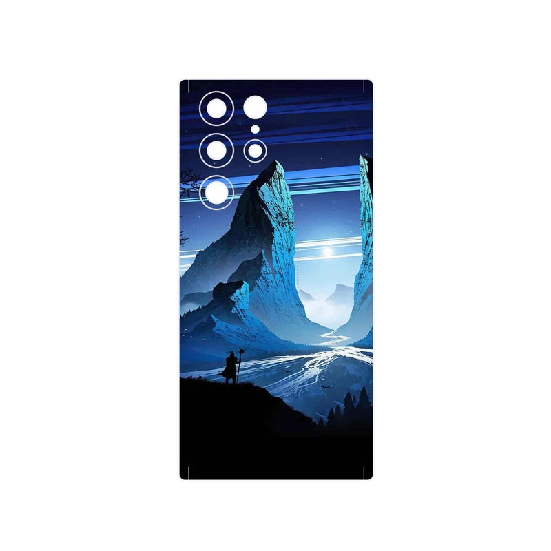 برچسب پوششی ماهوت مدل Blue Mountains Digital Art مناسب برای گوشی موبایل سامسونگ Galaxy S22 Ultra 5G